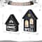 Glitzhome® 8"H Lighted Halloween Wooden House-shaped Table Decor Set